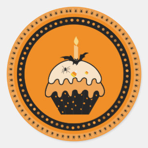 Stickers Halloween Cupcake