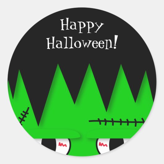 Stickers Halloween Cute Frankenstein (Devant)