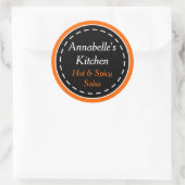 Stickers Halloween de cuisine orange et noire (Sac)