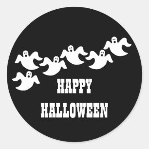 Stickers Halloween Fantôme, Noir