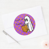 Stickers Halloween Fantômes ou traitements (Enveloppe)