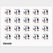 Stickers Halloween Gris Poodle #2-2 (Feuille)