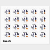 Stickers Halloween Gris Poodle #2-3 (Feuille)