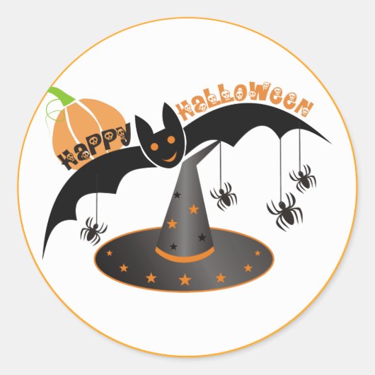 Stickers Halloween heureux (Devant)