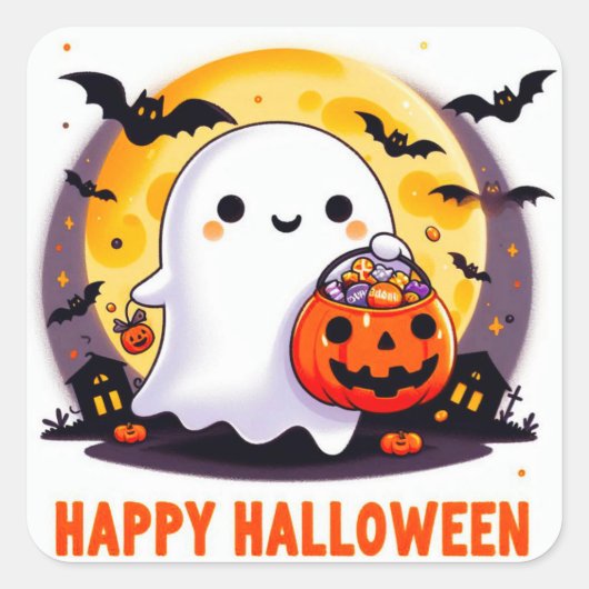 Stickers Halloween heureux (Devant)