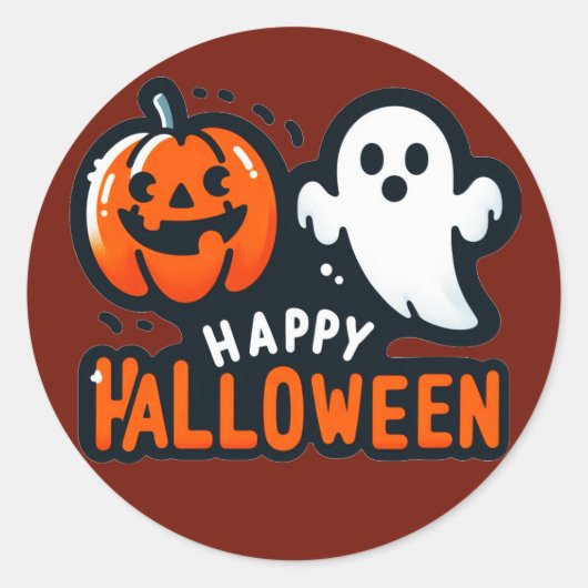 Stickers Halloween heureux (Devant)