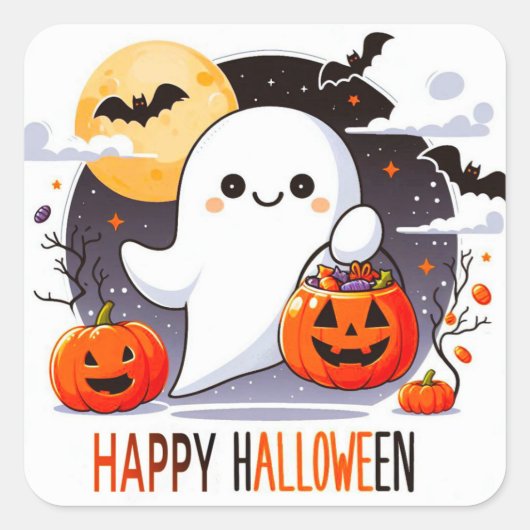 Stickers Halloween heureux (Devant)