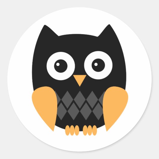 Stickers Halloween hibou (Devant)