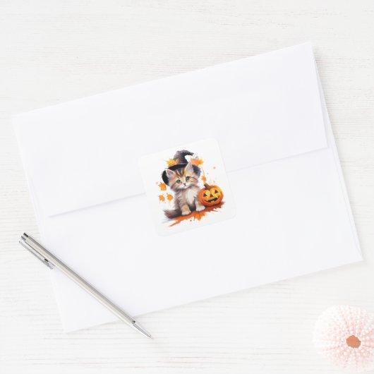 Stickers Halloween Kitten (Enveloppe)