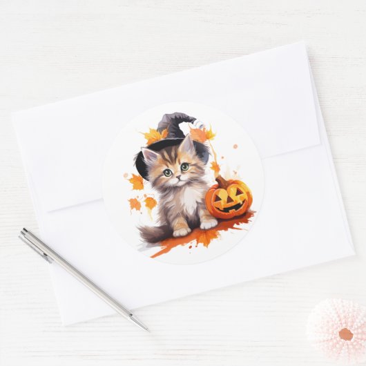 Stickers Halloween Kitten (Enveloppe)
