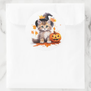 Stickers Halloween Kitten
