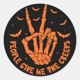 Stickers Halloween main squelette déplaisant