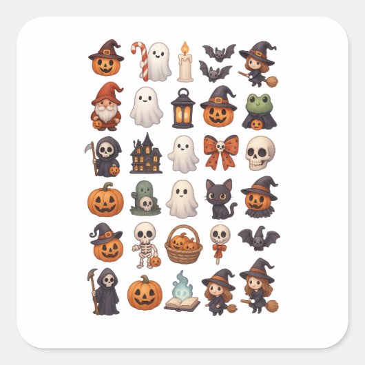 Stickers Halloween mignon et Éffrayant (Devant)