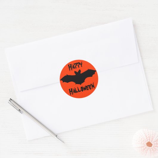 Stickers Halloween noir chauve (Enveloppe)