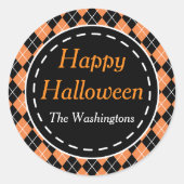 Stickers Halloween Orange Personnalisé (Devant)