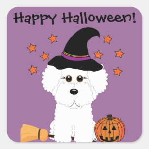 Stickers Halloween personnalisables Bichon Frise W