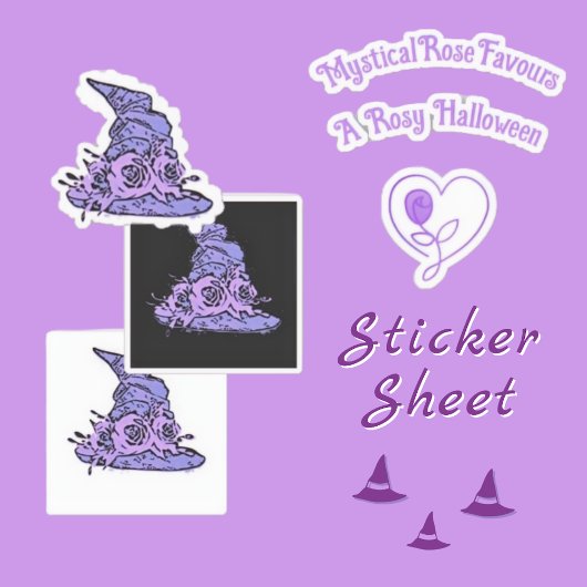 Stickers Halloween roses