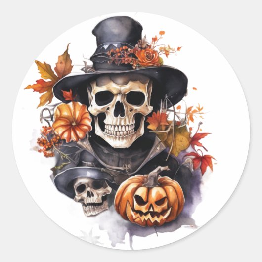Stickers Halloween Skull (Devant)