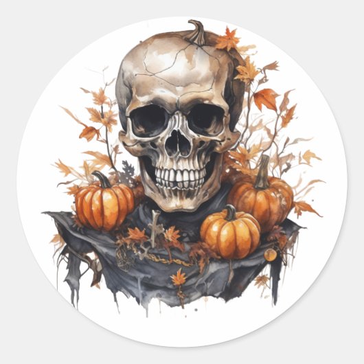 Stickers Halloween Skull (Devant)