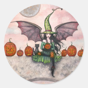 Stickers Halloween sorcier Citrouilles de chats