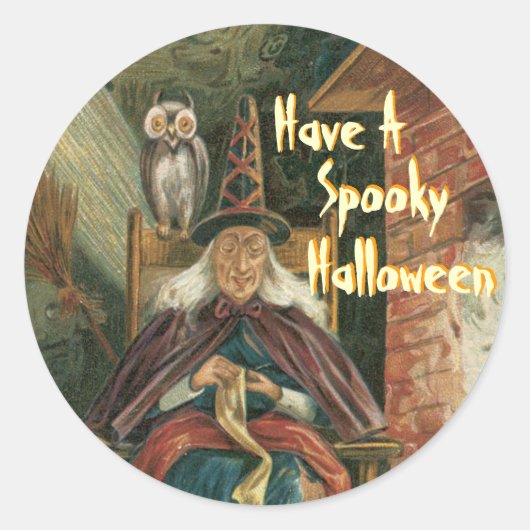 Stickers Halloween sorcière effrayant (Devant)