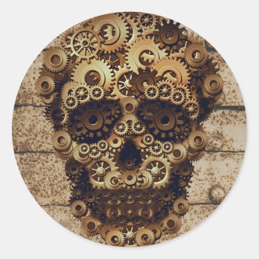 Stickers Halloween Steampunk Skeleton (Devant)