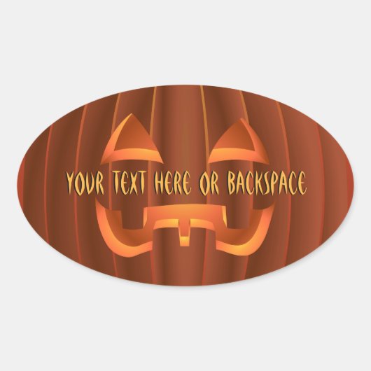 Stickers Halloween Stickers Citrouille personnalis (Devant)