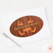 Stickers Halloween Stickers Citrouille personnalis (Enveloppe)