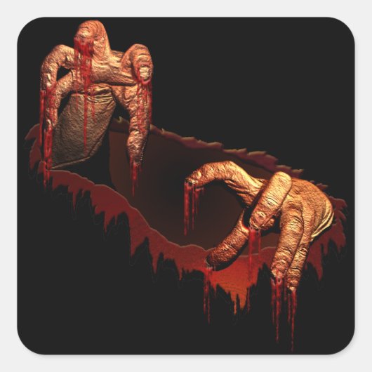 Stickers Halloween Stickers Zombie Personnalisé (Devant)