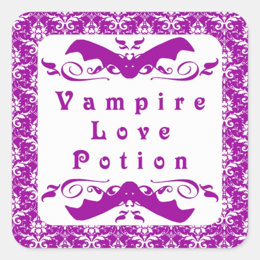 Stickers Halloween Vampire Love Potion (violet) (Devant)