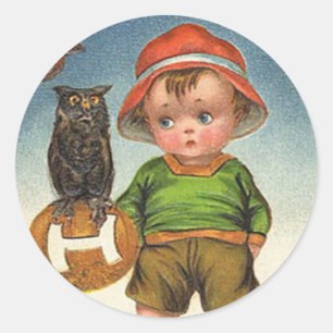 Stickers Halloween vintages - Tricoter ou traiter
