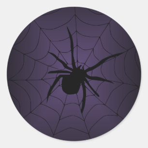 Stickers Halloween Web Purple Spider