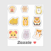 Stickers Hamster (Feuille)