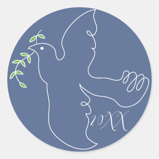 Stickers Hanoukka (1 1/2"/3") "Chianukah Dove" (Devant)