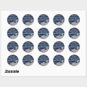 Stickers Hanoukka (1 1/2"/3")"Lampe à huile or/arg (Feuille)