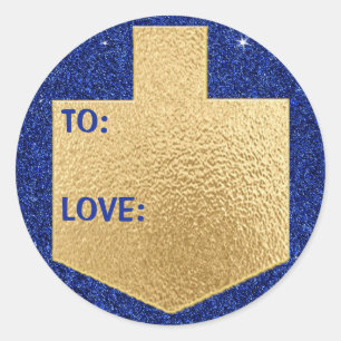 Stickers Hanoukka (1 1/2"/3")"Personnaliser Dreide