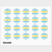 Stickers Hanoukka (1 1/2" ou 3") "Chevron Menorah" (Feuille)