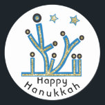 Stickers Hanoukka "Blue Bling Menorah"<br><div class="desc">Hanoukka Vacances autocollants, "Blue Bling Menorah" Quoi que je l'épelle, Chanukah est l'une de mes vacances préférées. Amusez-vous à utiliser ces autocollants comme toppers de gâteau, étiquettes cadeaux, fermeture de sacs de faveur, ou tout ce qui touche vos festivités! Personnalisez en supprimant, "Happy Hanukah" et en ajoutant votre propre texte...</div>