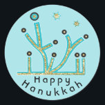 Stickers Hanoukka "Blue Lights Latkes Chanukah"<br><div class="desc">Hanoukka Holiday stickers, "Lumières bleues, Latkes, Chanukah/Hanoukka" Quoi que je l'épelle, Chanukah est l'un de mes jours fériés préférés. Amusez-vous à utiliser ces autocollants comme toppers de gâteau, étiquettes cadeaux, fermeture de sacs de faveur, ou tout ce qui touche vos festivités! Personnalisez en supprimant, "Happy Hanukah" et en ajoutant votre...</div>