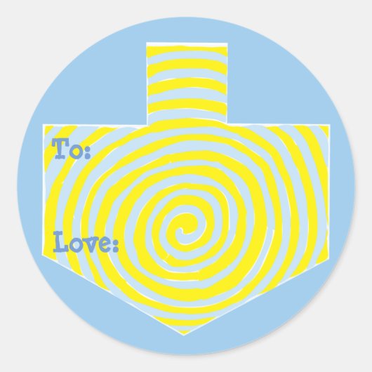 Stickers Hanoukka Round (1 1/2", 3") Personnalisé (Devant)