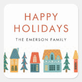 Stickers Happy Holidays Winter (Devant)