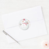 Stickers Happy Snowman - Rose (Enveloppe)
