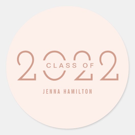 Stickers Happy Year MODIFIABLE COULEUR Graduation (Devant)