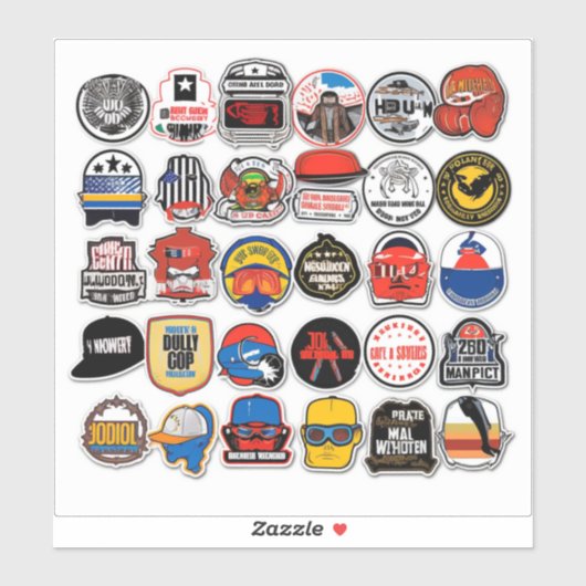 stickers HardHat, stickers HardHat, stickers, amér (Feuille)