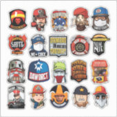 stickers HardHat, stickers HardHat, stickers, amér (Devant)