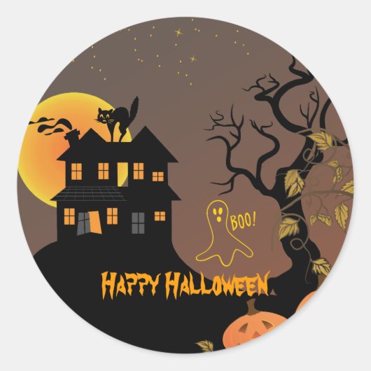 Stickers Haunted House Halloween (Devant)