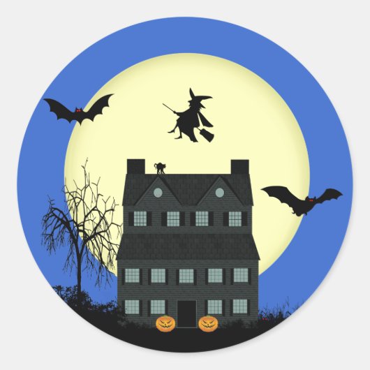 Stickers Haunted House Halloween (Devant)