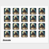 Stickers Haunted House Halloween (Feuille)