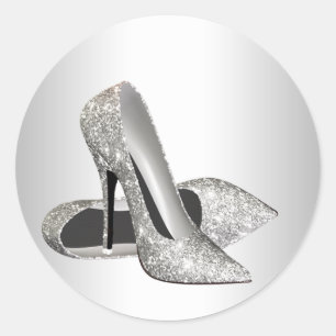 Stickers haute chaussure Parties scintillant argen
