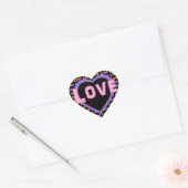 Stickers Heart Pink Love (Enveloppe)